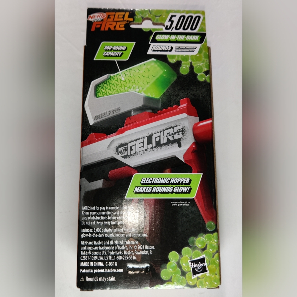 Nerf Pro Gel Fire Nightfall Hopper & 5000 Glow in the Dark Rounds - Picture 2 of 2